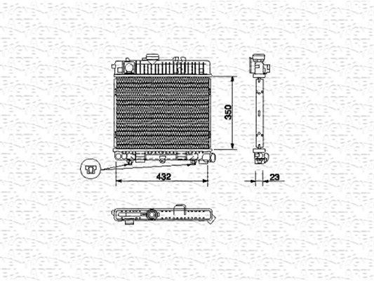 MAGNETI MARELLI Radiaator,mootorijahutus 350213437000